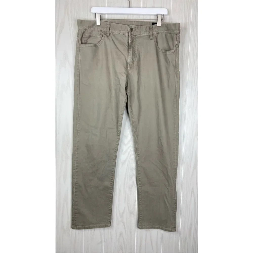 Armani Exchange Men's Army Green Five-Pocket Design Straight Jeans Size 38